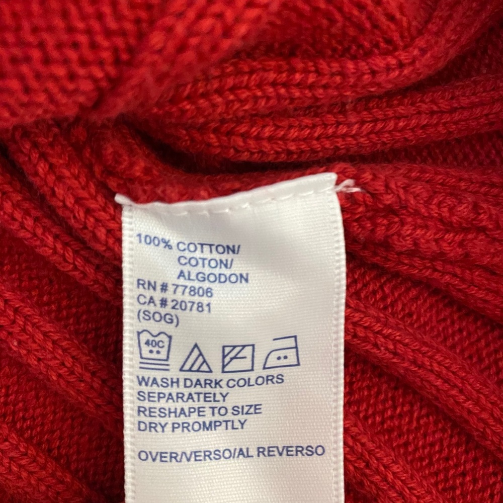 Tommy Hilfiger Red Long Sleeve Knit Sweater - Picture 7 of 7